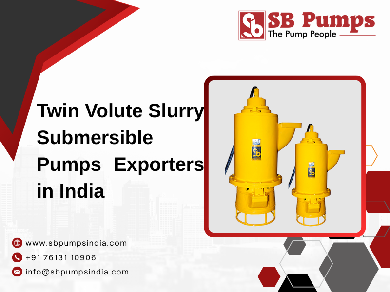 Twin Volute Slurry Submersible Pumps Exporters in India